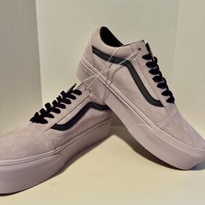Vans Old Skool Stackform Shoes Sneakers Mens 10 Lavender Purple Suede Skater